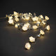 LED Lichterkette mit Dekoblättern 6h Timer batteriebetrieben, leuchtende Rosen, dekorative Beleuchtung