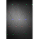 LED Lichternetz 32 bunte Dioden IP44 mit bunten Lichtern auf schwarzem Hintergrund.