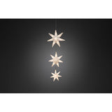 Cortina de luz LED 3 estrelas com temporizador 24 díodos brancos quentes IP44