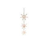Cortina de luz LED 3 estrelas com temporizador 24 díodos brancos quentes IP44