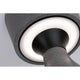 LED Pflanzkübel Concrea Schwarzer Sandstein IP65 - Scheinwerfer mit warmweißem Licht und grauem Sandstein-Design.