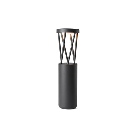 LED Wegeleuchte Twist 10W 3000K IP65 Dunkelgrau mit modernem Design und IP65 Schutz für Außenbereiche.