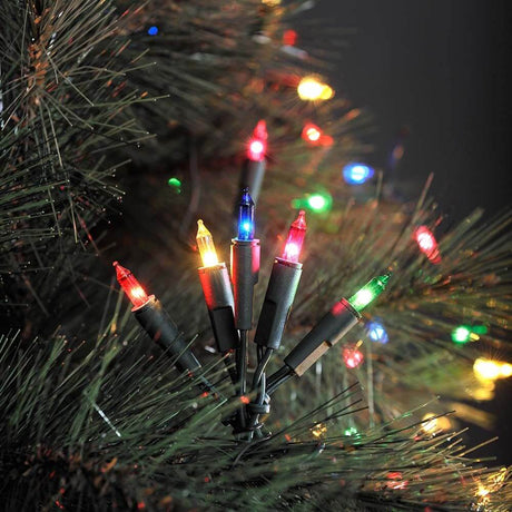LED Mini fe lyser 20 farverige dioder i et juletræ, stemningsfuld belysning til adventstiden.