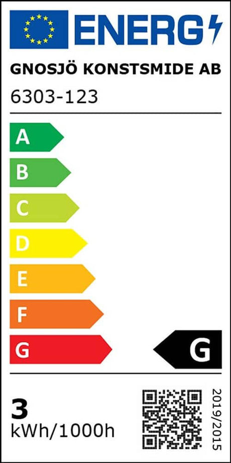 Energielabel der LED Minilichterkette One String 50 Warmweiße Dioden mit Energieeffizienzklasse G.