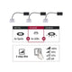 LED Modul Choose 3er-Set Rund mit 3-Stufen-Dimmer 2700K mit 3 Spots und 3 LEDs, 3-Step-Dim-Funktion.