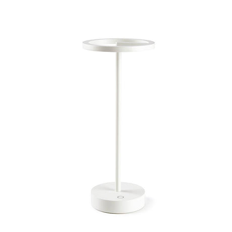 LED Lampada da tavolo a batteria da esterno Smart IP54 - Lampada da tavolo minimalista bianca per l'esterno.