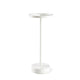 Minimalistische LED Outdoor Akku-Tischlampe Smart in Weiß, ideal für moderne Innenräume und Restaurants.