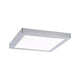 LED Panel Abia Eckig Satiniert, Chrom in modernem Design mit mattierter Oberfläche und gleichmäßiger Lichtverteilung.