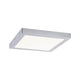 LED Panel Abia Eckig Chrom-Matt in modernem Design für gleichmäßige Lichtverteilung und flachen Aufbau.