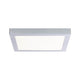 LED Panel Abia Eckig Chrom-Matt mit flachem Aufbau und gleichmäßiger Lichtverteilung in modernem Design.