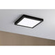 LED Panel Abia eckig in Schwarz, 300x300mm, moderne Lichtverteilung für stilvolle Innenarchitektur.