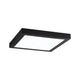 LED Panel Abia eckig in Schwarz, 300x300mm, flaches Design und gleichmäßige Lichtverteilung.