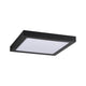 LED Panel Abia Eckig Schwarz-Matt mit flachem Aufbau und gleichmäßiger Lichtverteilung in modernem Design.