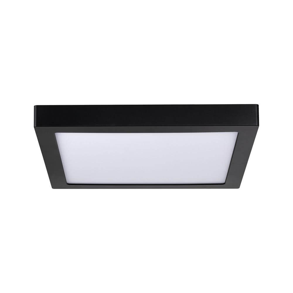 LED Panel Abia Eckig Schwarz-Matt aus modernem Design mit flachem Aufbau und gleichmäßiger Lichtverteilung.
