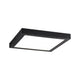 LED Panel Abia Eckig Schwarz-Matt - modernes Design mit flachem Aufbau und gleichmäßiger Lichtverteilung.