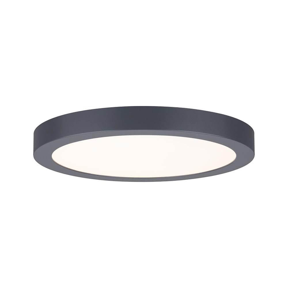 LED Panel Abia Wand- und Deckenleuchte Dunkelgrau - moderne flache Deckenleuchte mit gleichmäßiger Lichtverteilung.