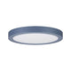 LED Decken Panel Abia Ø 30cm Grau-Blau, Satiniert - modernes, flaches Design mit satinierter Kunststoffabdeckung.