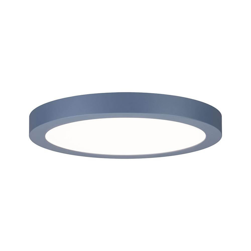 LED Decken Panel Abia Ø 30cm Grau-Blau, Satiniert in modernem Design und flachem Aufbau.
