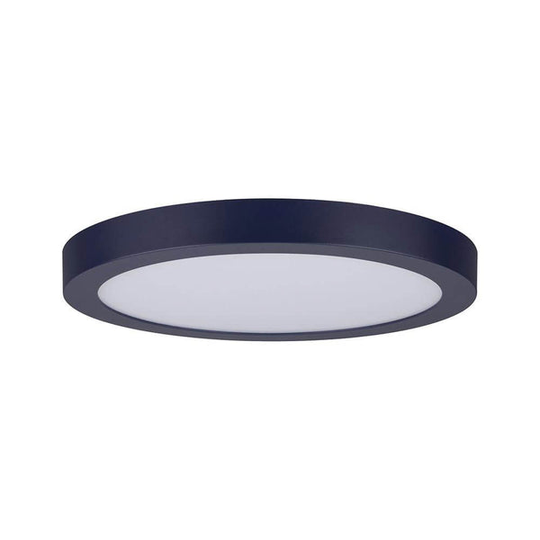 LED Panel Abia Rund Nachtblau - flaches rundes LED-Deckenpanel mit gleichmäßiger Lichtverteilung