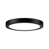 Rundes LED Panel Abia in Schwarz, 300mm Durchmesser, modernes Design mit gleichmäßiger Lichtverteilung.