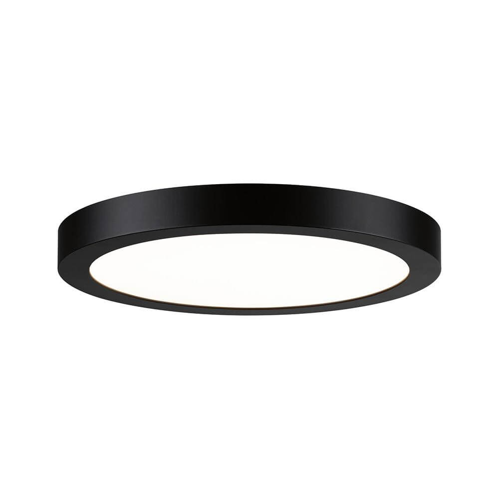 LED Panel Abia Rund Schwarz-Matt – modernes, flaches Design mit gleichmäßiger Lichtverteilung für stilvolle Räume.