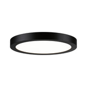 LED-panel Abia rund svart-matt – moderne, flat design med jevn lysfordeling for stilfulle rom.
