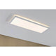 LED Panel Atria Wand- & Deckenleuchte Shine in Weiß an der Decke montiert, schafft gleichmäßige Raumausleuchtung.