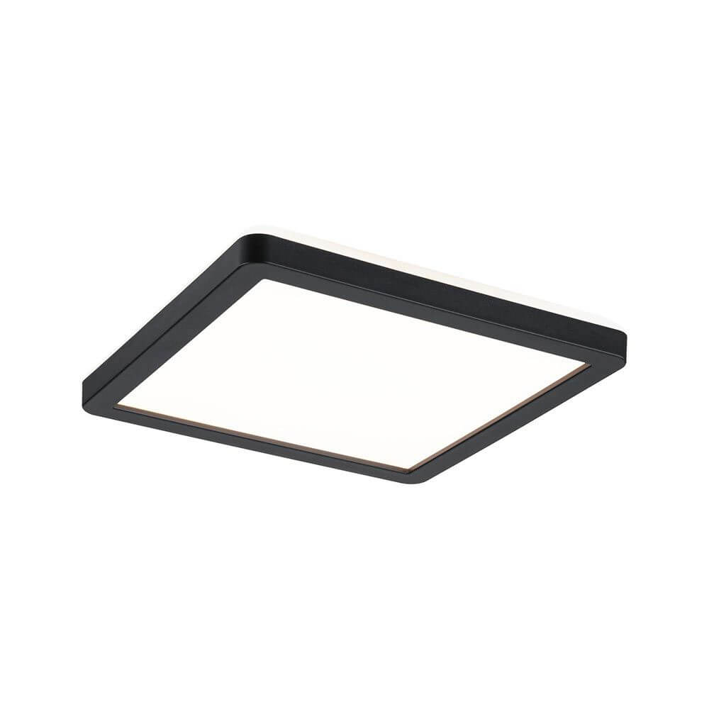 LED Panel Atria Shine Eckig in Schwarz, 190x190mm für gleichmäßige Raumausleuchtung.