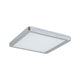 LED Panel Atria Shine Warmweiß Chrom in mattem Chrom, eckiges Design für Wohn- und Schlafräume.