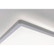 Detailansicht des LED Panels Atria Shine 19 x 19cm Eckig Chrom-Matt mit schwebender Leuchtoptik.
