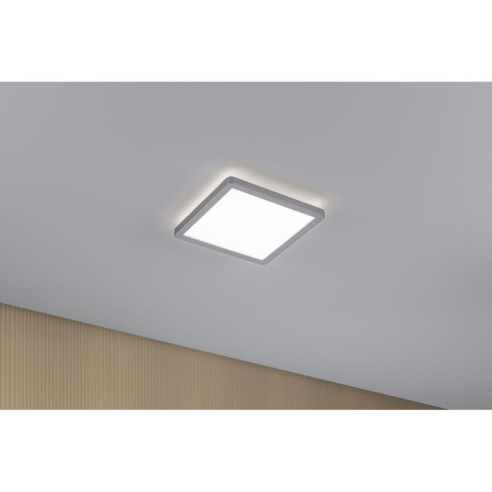 LED Panel Atria Shine 19 x 19cm Eckig Chrom-Matt