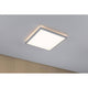 LED Panel Atria Shine Eckig Chrom-Matt 29 x 29cm an Decke montiert mit warmweißem Licht.