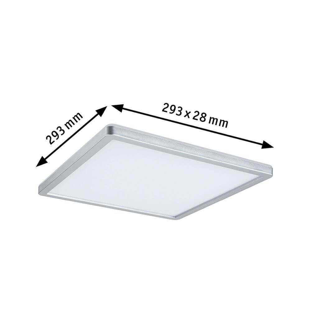 LED Panel Atria Shine Eckig Chrom-Matt 29 x 29cm
