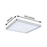 LED Panel Atria Shine Eckig Chrom-Matt 29 x 29cm
