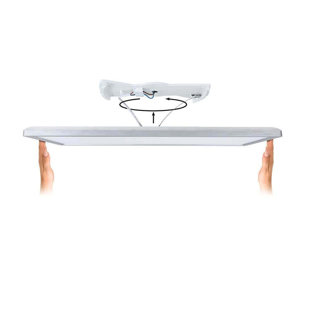 Atria LED Deckenleuchte Shine Chrom-Matt mit 3-Stufen Dimmer