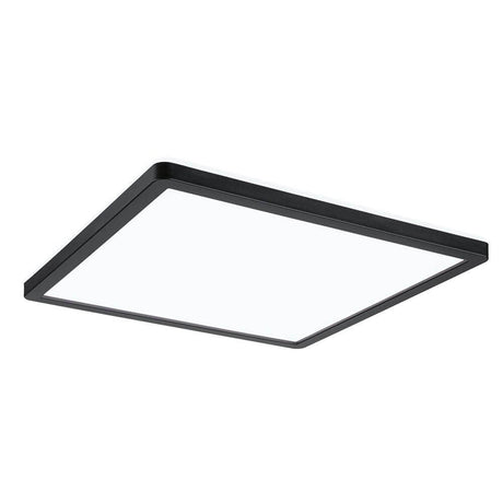LED Decken & Wand Panel Atria Shine 4000K Schwarz, eckiges Design in Schwarz für gleichmäßige Raumausleuchtung.