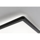 LED Decken & Wand Panel Atria Shine 4000K Schwarz - Nahaufnahme der eckigen Kante und Backlight Technik.