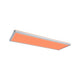 LED Panel Atria Shine Deckenleuchte RGBW Chrom-Matt mit orangefarbiger Beleuchtung