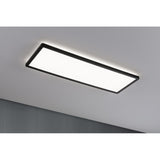 LED Decken Panel Atria Shine Schwarz, dimmbar, für wohnliche Beleuchtung, 580x200mm.