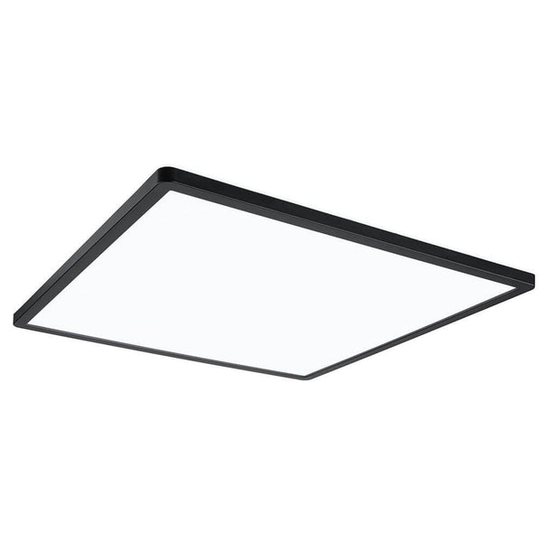 LED Panel Atria Shine Eckig Schwarz mit Stufen-Dimmer - modernes schwarzes Deckenlicht für Wohnräume