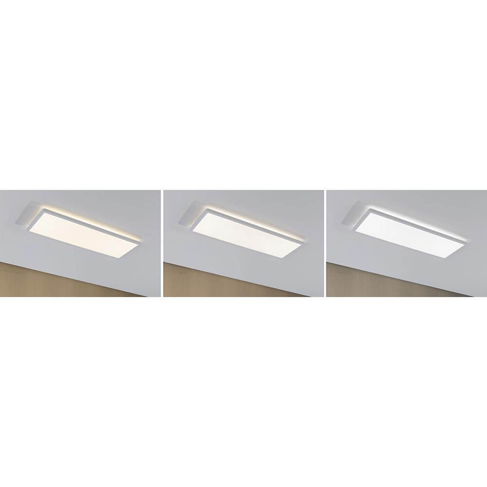 LED Panel Atria Shine Wärme-Dimmbar Weiß in verschiedenen Dimmstufen, ideal für Wohn- und Schlafräume.