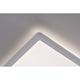 LED Panel Atria Shine Panel Eckig Weiß in der Ecke, mit warmweißem Licht für harmonische Beleuchtung.