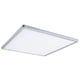 LED Panel Decken- & Wandleuchte Atria Shine in 3 Stufen-Dimmbar in Chrom matt, quadratisch und modern.