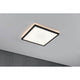 LED Panel Atria Shine Quadratisch Schwarz, stilvolles 16W Deckenlicht in edlem Schwarz