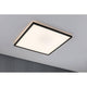 LED Panel Atria Shine Quadratisch Schwarz mit Stufen-Dimmer an Decke montiert