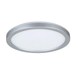 Rundes LED Panel Atria Shine Chrom matt Ø 19cm für gleichmäßige Raumbeleuchtung.