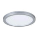 LED Panel Atria Shine Chrom-Matt Rund Ø 19cm mit warmweißer Beleuchtung für Wohnräume und Küchen.
