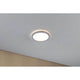 LED Panel Deckenlampe Atria Shine Ø 19cm Chrom-Matt in einem modernen Wohnraum installiert.