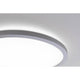 LED Panel Atria Shine Rund Chrom-Matt mit warmweißem Licht und besonderer Backlight Technik.
