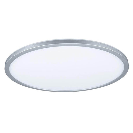 LED Panel Atria Shine Rund Chrom-Matt 3 Stufen-Dimmer in runder Form mit warmweißem Licht.
